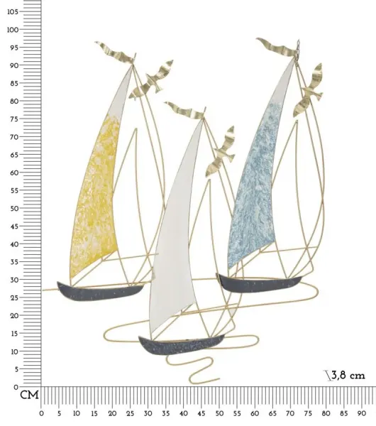 Mauro Ferretti Nástěnná dekorace Vela 97 cm vícebarevná