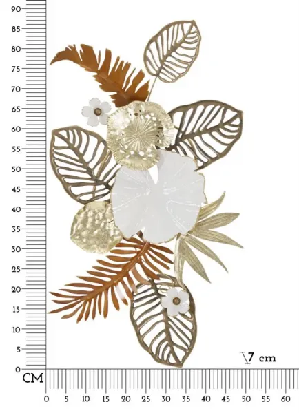 Mauro Ferretti Nástěnná kovová dekorace Bouquet 50,8 cm vícebarevná