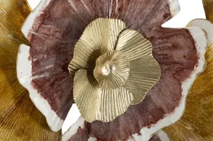 Mauro Ferretti Nástenná kovová dekorácia Clow 92,1 cm hnedo-zlatá