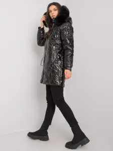 Black winter jacket with hood by Latiana