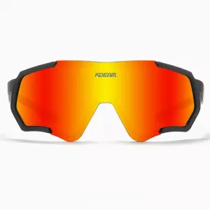 KDEAM Collins 02 cyklistické okuliare, Black / Red