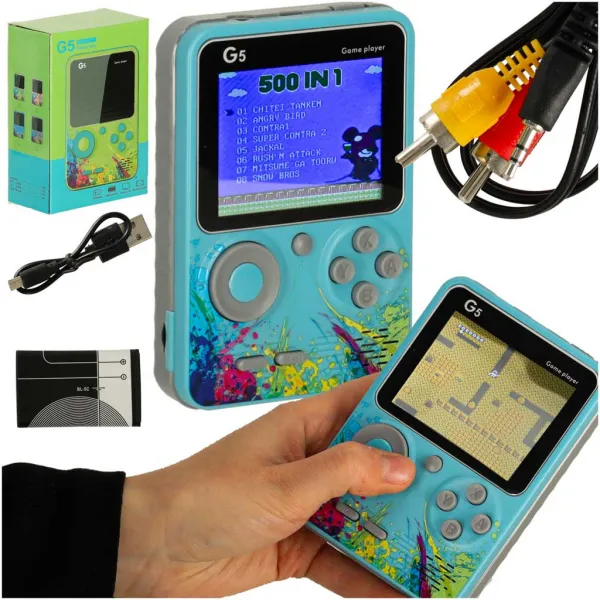 Eveon G5 Mini retro herná konzola, modrá