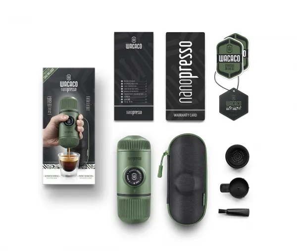 Nanopresso Moss Green + pevný obal