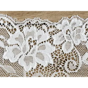 PartyDeco Krajka čipková sivobiela 0,18 x 9 m (9 lm)