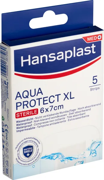 Hansaplast AQUA PROTECT XL Sterile náplasť 6cm x 7cm, 5ks