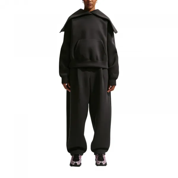 Nike Sportswear Oversized Fleece Pullover Hoodie Wmns "Black" (IF0328-010)