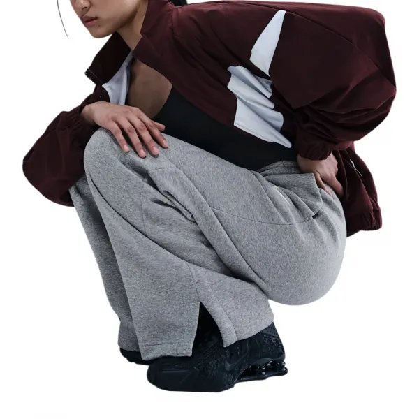 Nike Phoenix Fleece Wide Leg Track Pants Wmns "Dark Grey" (IH1011-063)