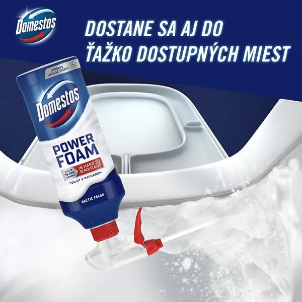 Domestos Power Foam Arctic Fresh čistiaca pena na toaletu a kúpelňu 435 ml