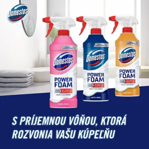 Domestos Power Foam Citrus Blast čistiaca pena na toaletu a kúpelňu 435 ml