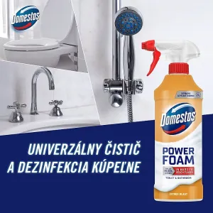 Domestos Power Foam Citrus Blast čistiaca pena na toaletu a kúpelňu 435 ml