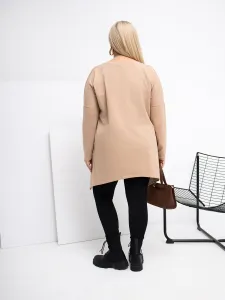 Plus size blúzka v béžovej farbe