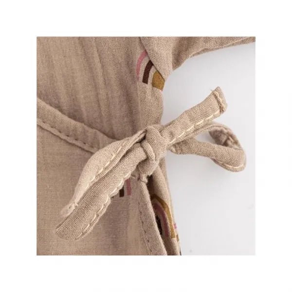 Dojčenské mušelínové body s bočným zaviazovaním New Baby Rainbow 80 (9-12m)