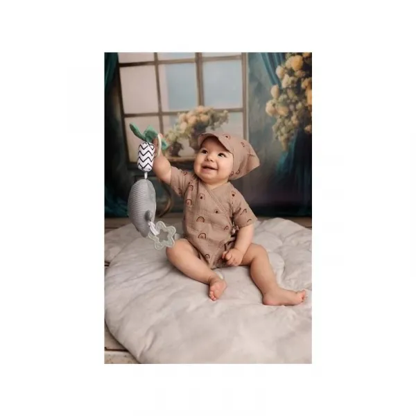 Dojčenské mušelínové body s bočným zaviazovaním New Baby Rainbow 80 (9-12m)