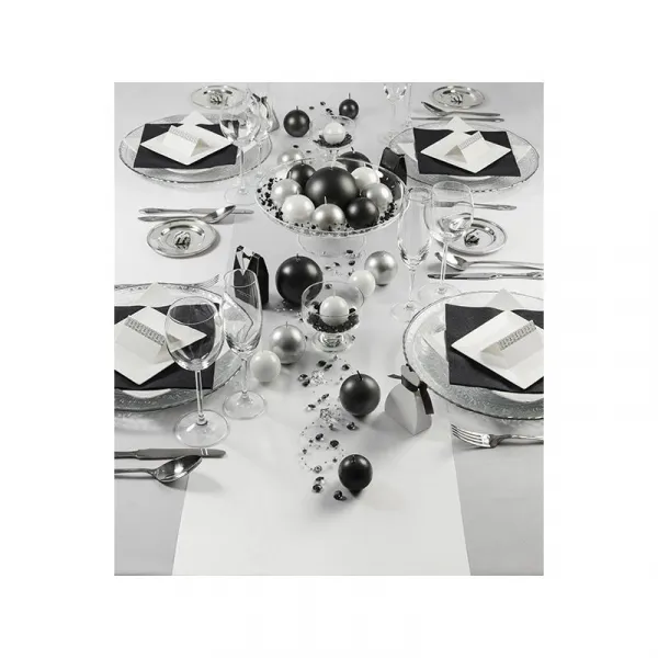 PartyDeco Saténová organza biela 0,36 x 9 m