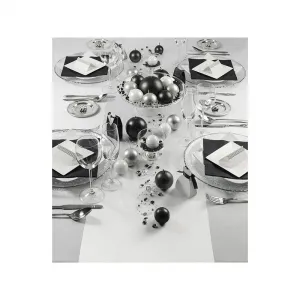 PartyDeco Saténová organza biela 0,36 x 9 m