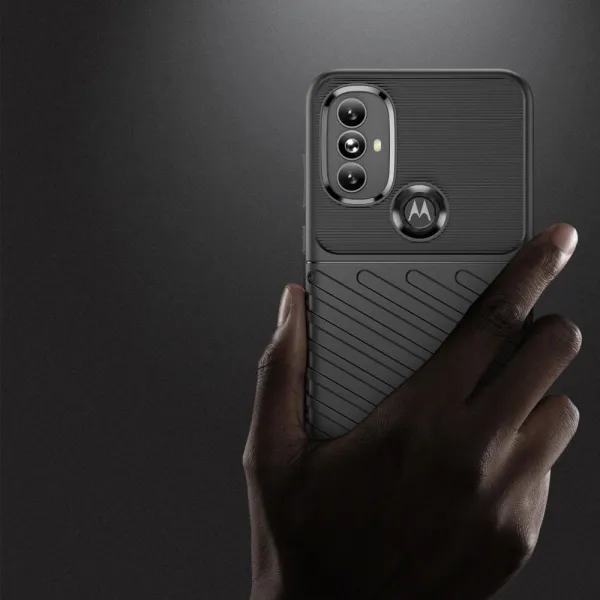 MG Thunder silikónový kryt na Motorola Moto G Power 2022, čierny