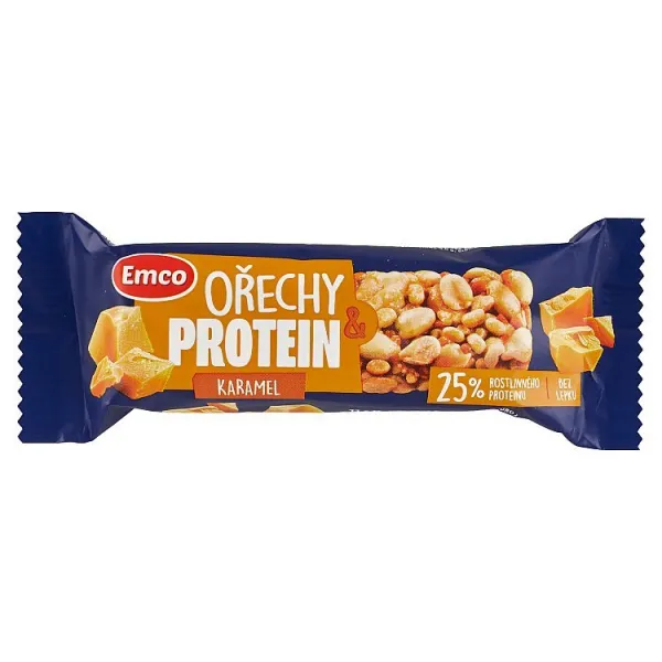 Emco Arašidová tyčinka so sójovým proteínom a karamelom 40 g