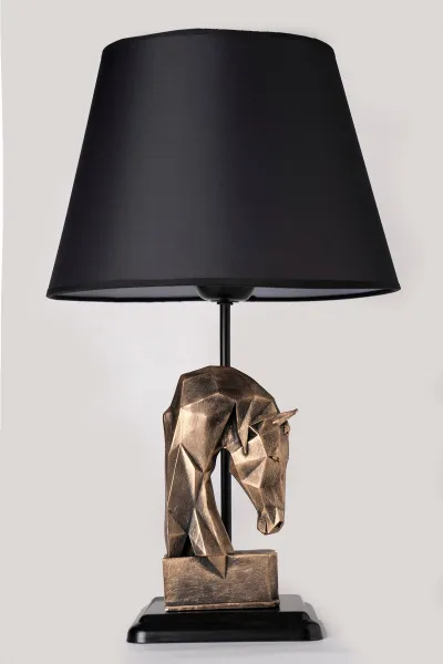 Opviq Stolní lampa Horses černá/bronzová
