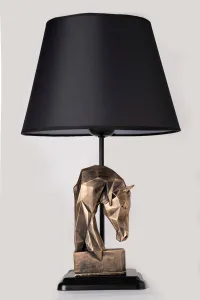 Opviq Stolní lampa Horses černá/bronzová
