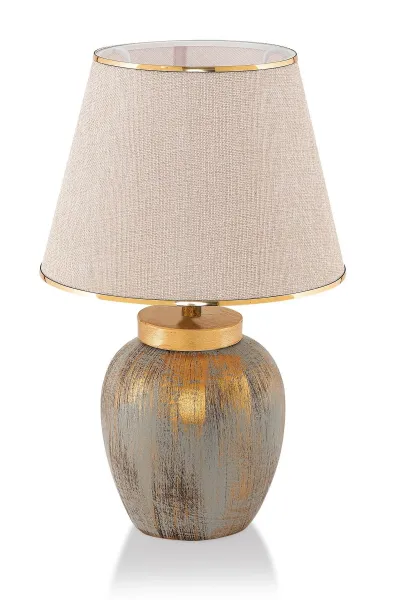 Opviq Stolní lampa Casypo krémová/zlatá