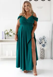 Whit You Dlhé spoločenské šaty VALENTINA s odhalenými ramenami 0011171 Farba: Lila, Veľkosť: 50