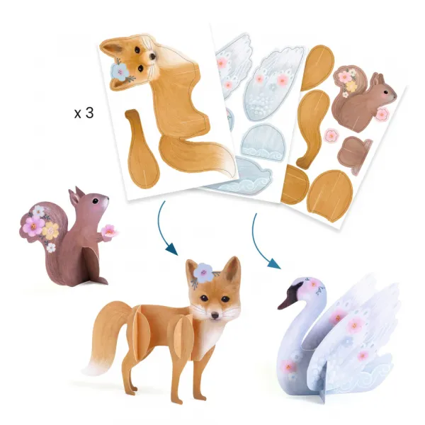 DJECO Fluffy box: veľká kreatívna sada 6 aktivít