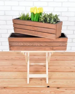 Drevený truhlík MODERN Rojaplast