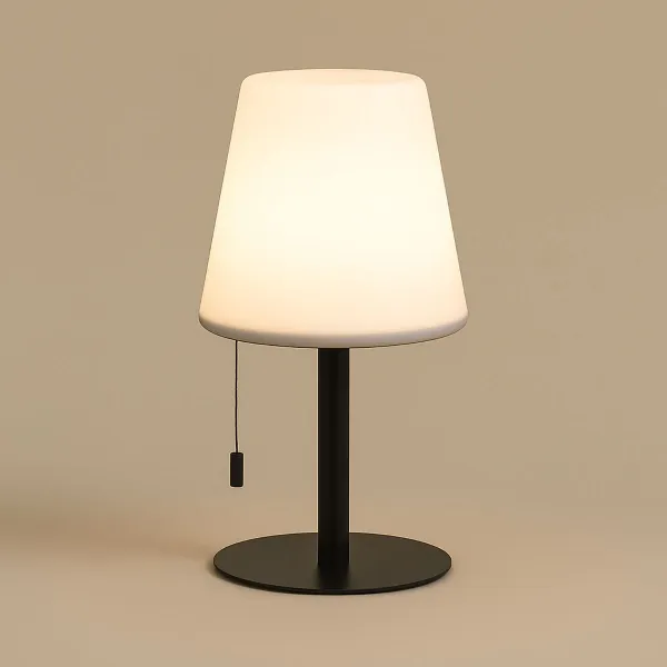 Mondex Stolná LED lampa Mikah teplá biela/čierna