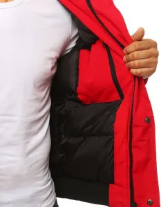 Trendy pánska červená bunda
