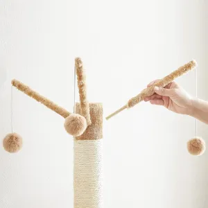 Škrabadlo pre mačky Vasagle Monta 150 cm s toaletou hnedé