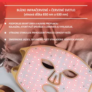 LED maska so svetelnou terapiou