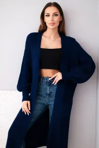 Legínovo Dlhý kardigan sveter cappuccino Farba: Hnedá, Veľkosť: UNI