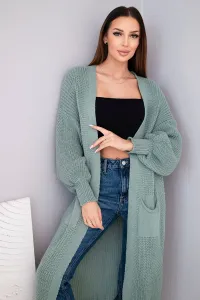 Legínovo Dlhý kardigan sveter cappuccino Farba: Hnedá, Veľkosť: UNI
