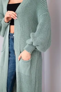 Legínovo Dlhý kardigan sveter cappuccino Farba: Hnedá, Veľkosť: UNI