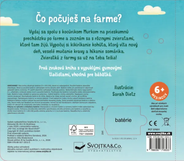 Čo počuješ na farme? Prvé zvuky pre bábätko
