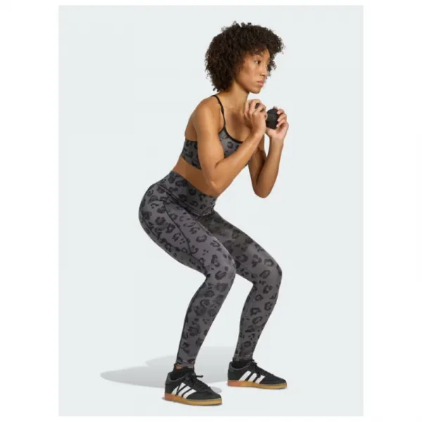 Dámske legíny ADIDAS OPT ESS 1 1 AOP GREY FIVE PRINT