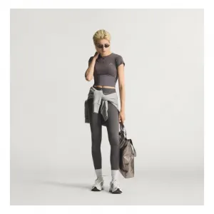 Dámske tréningové tričko s krátkym rukávom ADIDAS HYG SHN BABY T GRESTR TAUOXI GREY STRATA TAUPE OXIDE