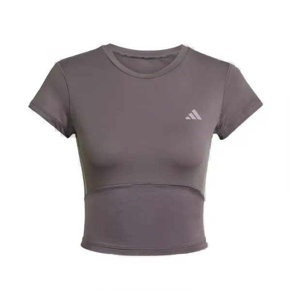 Dámske tréningové tričko s krátkym rukávom ADIDAS HYG SHN BABY T GRESTR TAUOXI GREY STRATA TAUPE OXIDE