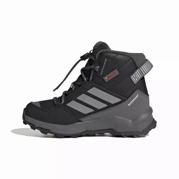 Juniorské členkové zimné topánky ADIDAS Terrex AX4R CW+ Jr core black matte silver grey six