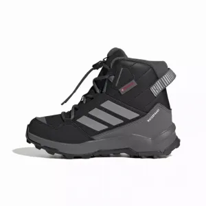 Juniorské členkové zimné topánky ADIDAS Terrex AX4R CW+ Jr core black matte silver grey six