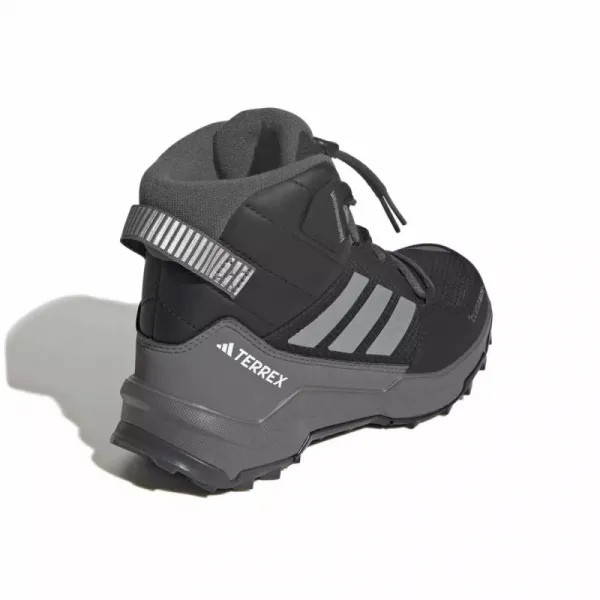 Juniorské členkové zimné topánky ADIDAS Terrex AX4R CW+ Jr core black matte silver grey six