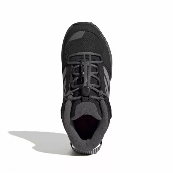 Juniorské členkové zimné topánky ADIDAS Terrex AX4R CW+ Jr core black matte silver grey six