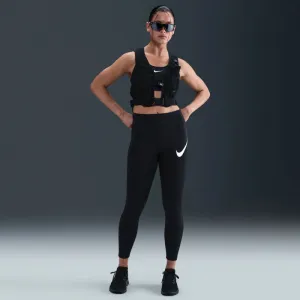 Dámske kompresné legíny NIKE W NK DF TEMPO HR 7 8 TGT SWHBR BLACK REFLECTIVE SILV WHITE