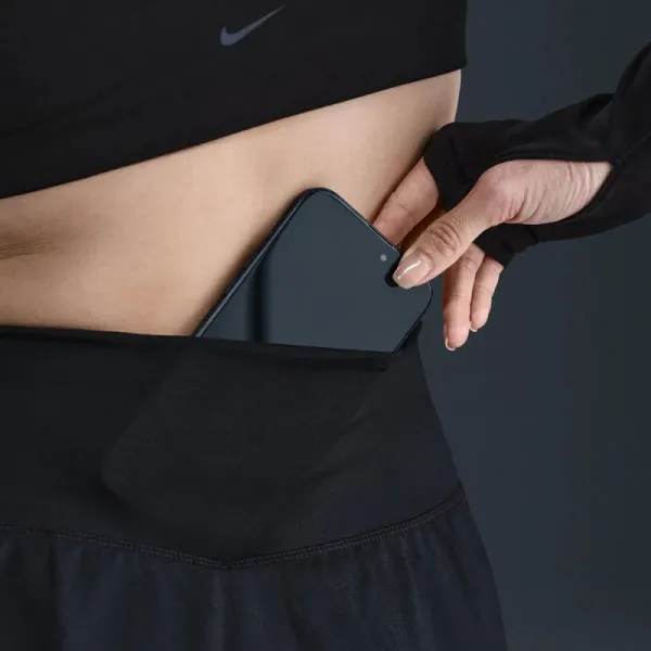Dámska tréningová sukňa NIKE W NK ONE DF HR SKIRT CPSL SPD BLACK WHITE