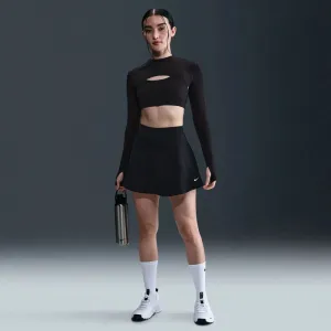 Dámska tréningová sukňa NIKE W NK ONE DF HR SKIRT CPSL SPD BLACK WHITE