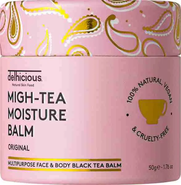 delhicious MIGH-TEA MOISTURE BALM multifunkčný balzam pre veľmi suchú a citlivú pleť 50 g