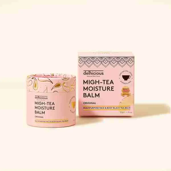 delhicious MIGH-TEA MOISTURE BALM multifunkčný balzam pre veľmi suchú a citlivú pleť 50 g