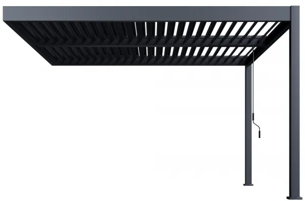 Bioklimatická pergola INTRO DUO 4x4 m k stene Rojaplast