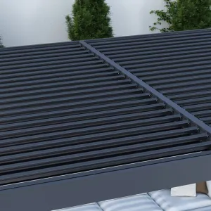Bioklimatická pergola INTRO DUO 4x4 m k stene Rojaplast