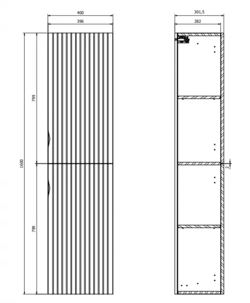 CERSANIT - NÁBYTKOVÝ STĹPIK TIRSO KAŠMÍR MAT DSM S1015-006